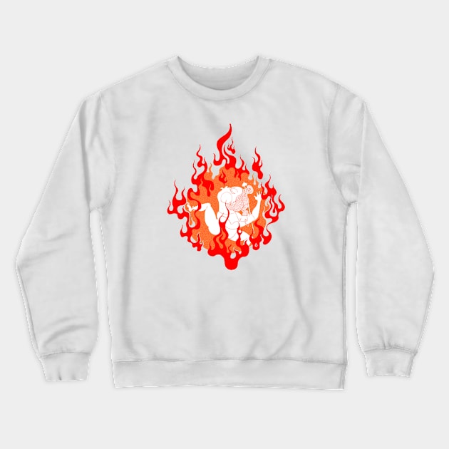 Fire Ball Crewneck Sweatshirt by Jianrong_Lin